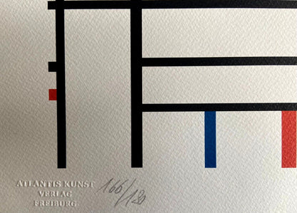 Piet Mondrian Lithograph 1978 Coa Signed Limited Edition 180 Ex