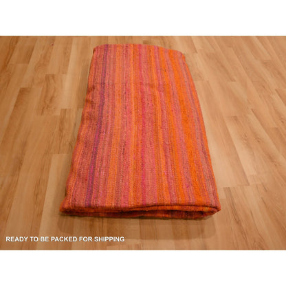 8'X10'1" Sunset Colors Plain Solid Design Wool And Silk Hand Knotted Rug