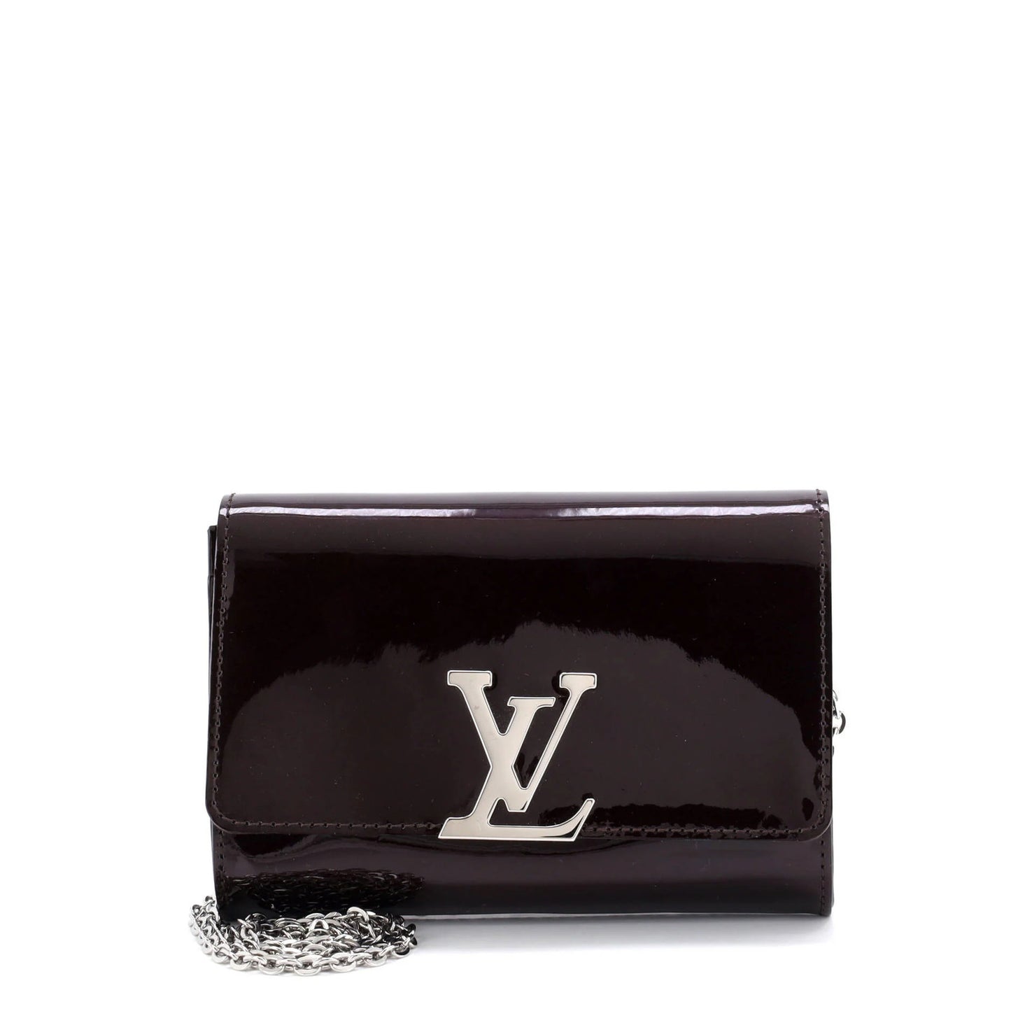 Louis Vuitton Chain Louise Clutch Patent Pm