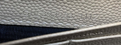Saint Laurent Classic Monogram Wallet On Chain Matelasse Chevron Leather Small