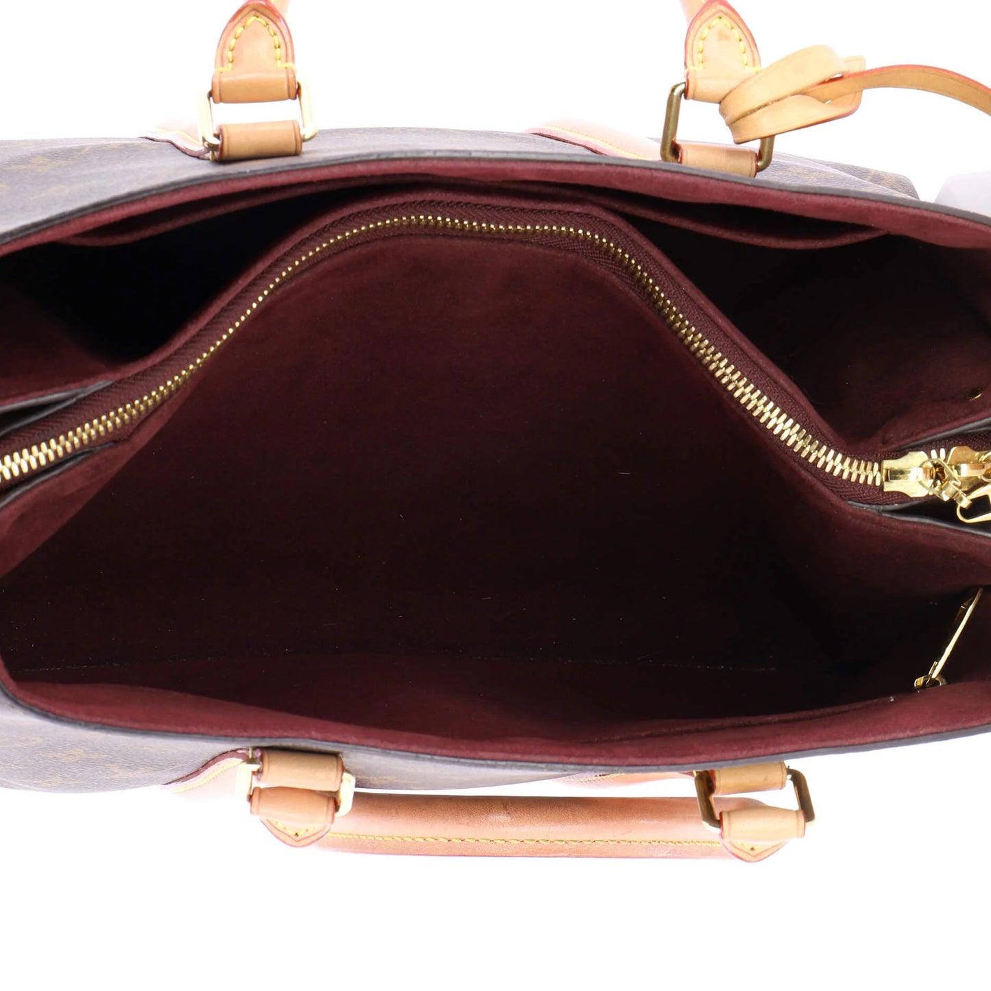 Louis Vuitton Soufflot Tote Monogram Canvas With Leather Mm