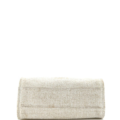 Chanel Deauville Tote Raffia With Glitter Detail Small