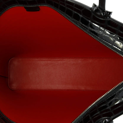Christian Louboutin Cabata North South Zipped Tote Crocodile Embossed Leather