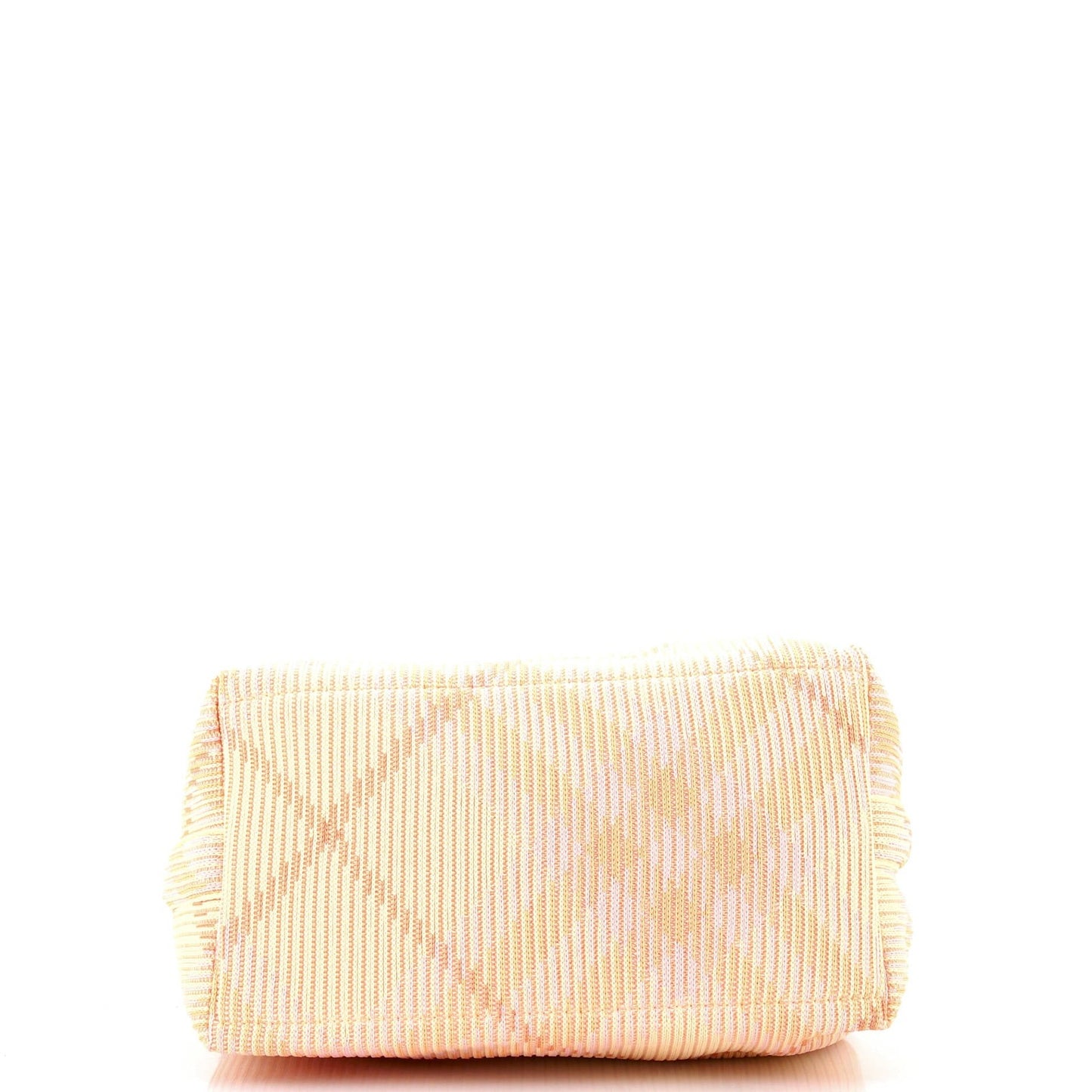 Burberry Peg Handle Bag Knit Check Fabric Medium