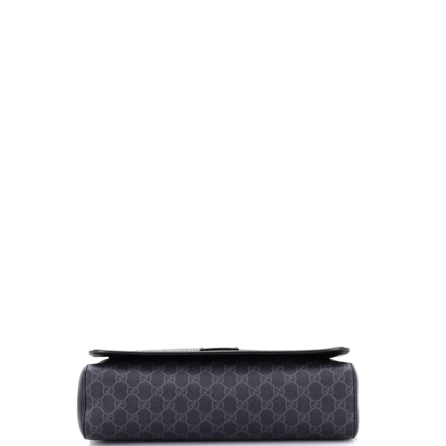 Gucci Web Strap Flap Messenger Bag Gg Coated Canvas Medium