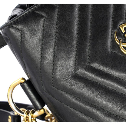 Gucci Gg Marmont Drawstring Backpack Matelasse Leather Mini