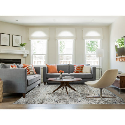 8'3"X10' Gray Hand Knotted Transitional Design Wool And Silk Rug