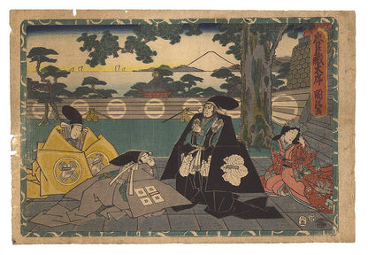 Kunikiyo 1857 Chushingura Woodblock Print Set Storehouse of Loyal Retainers