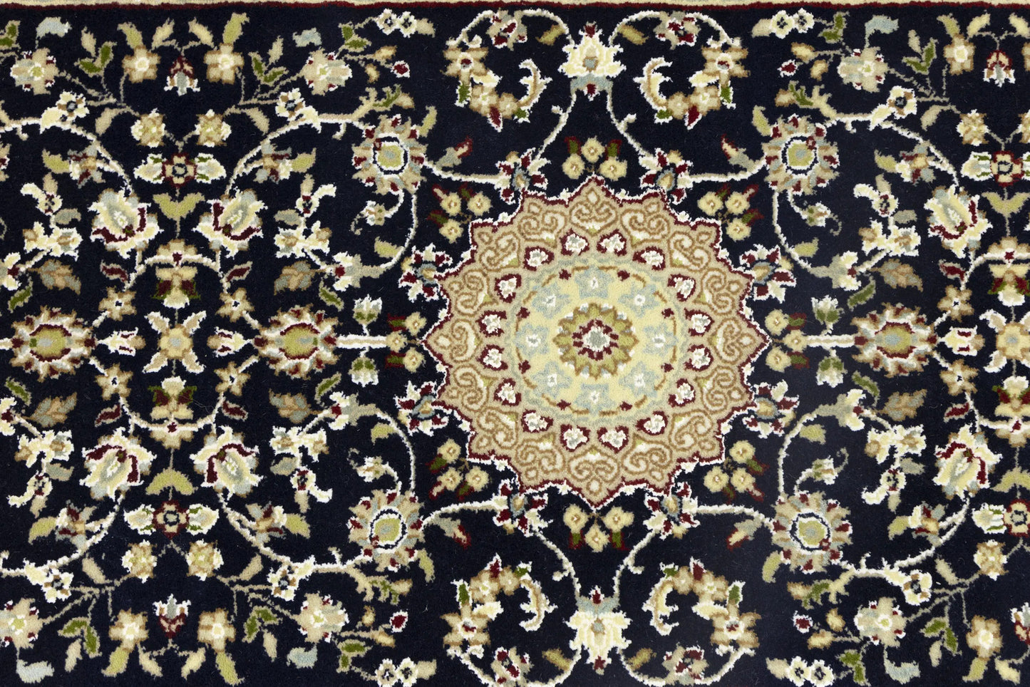 Indo-Nain 2'7x14'3 Oversized Floral Runner Rug 3X14 ft