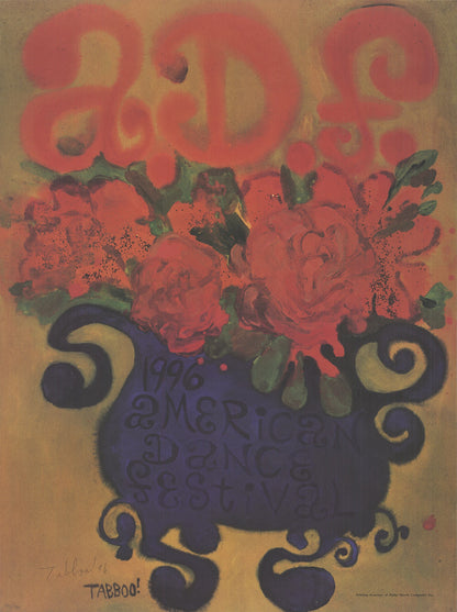 Stephen Tabboo Aka Tashjian Vase Of Flowers Adf Signed " Offset