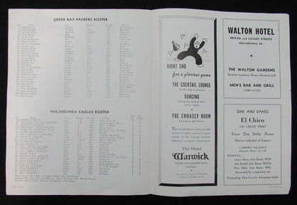 November 12, 1939 Philadelphia Eagles Vs. Packers