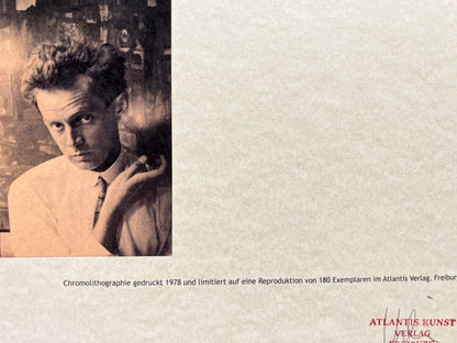 Egon Schiele Lithograph From An Painting Coa Signed In Pen Numbered