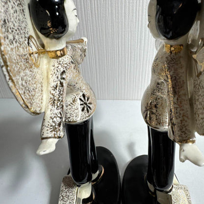 Vintage G. Z. Lifton 1941 Pair Pottery Figurine Moss Lamp Collector'S Book