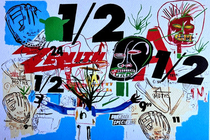 Andy Warhol & Jean-Michel Basquiat Coa Lithograph Signed Numbered