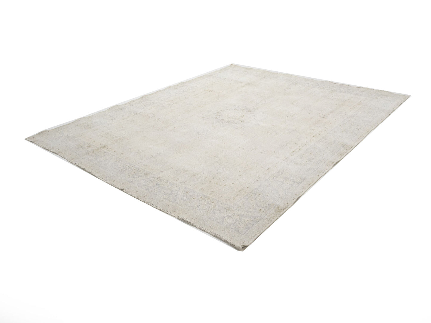 Antique Distressed Vintage Oriental Rug Muted