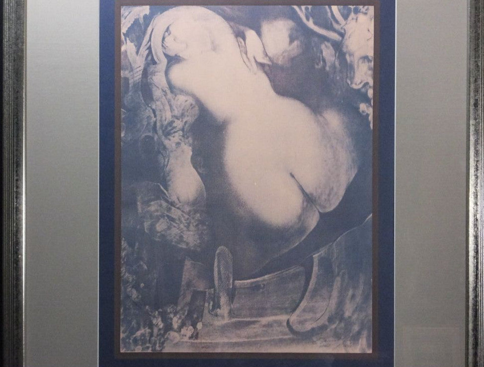 Ernst Fuchs Original Signed Silk Screen Print Salamander'S Shadow Austria Framed