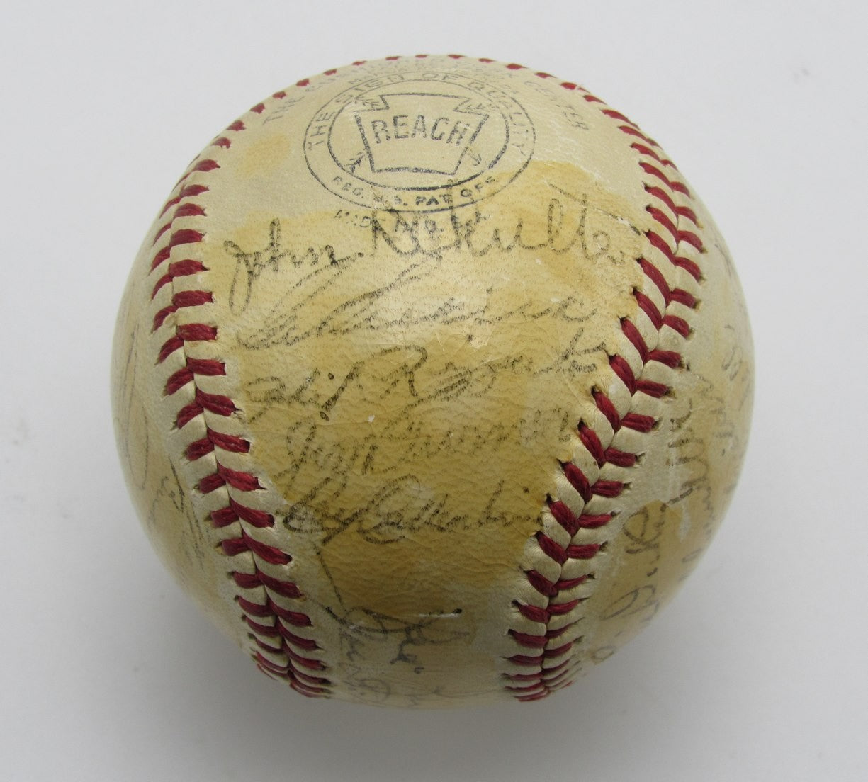 1942 New York Yankees Team Signed By (26) Oal Baseball Rizzuto Dimaggio 196288