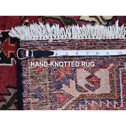 2'8"x9'3" Vintage Farsian Baktiarjoon Natural Wool Clean Hand Knotted Rug