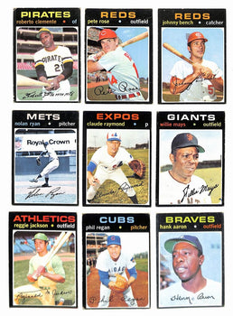 1971 Topps Baseball Card Complete Set (1-752) Clemente Aaron Ryan Bench 196729