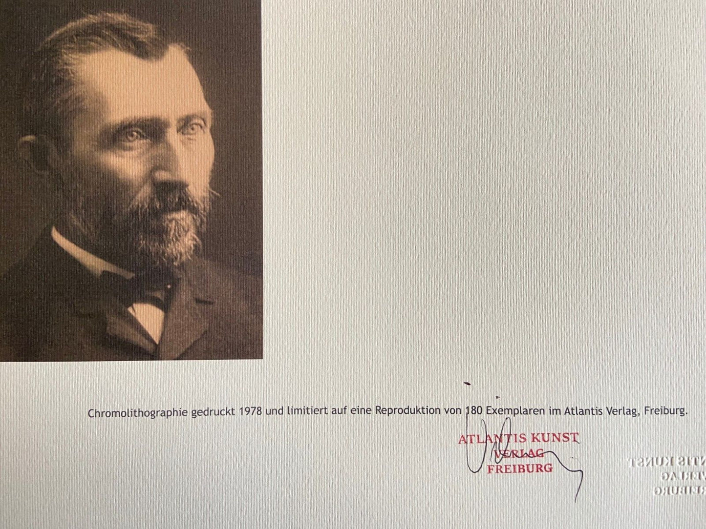 Vincent Van Gogh Lithograph From A Painting Coa Signed Numbered Egon/Schiele