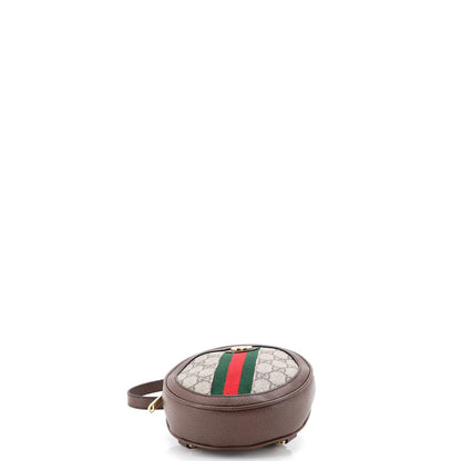 Gucci Ophidia Round Backpack Gg Coated Canvas Mini