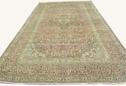 10X15 Antique Distressed Oriental Rug Muted