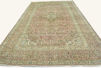10X15 Antique Distressed Oriental Rug Muted