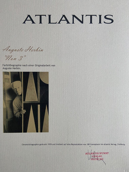 Auguste Herbin Lithograph Coa Numbered Stamped Certified 180 Ex
