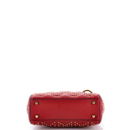 Christian Dior Supple Lady Dior Bag Cannage Studded Lambskin Mini