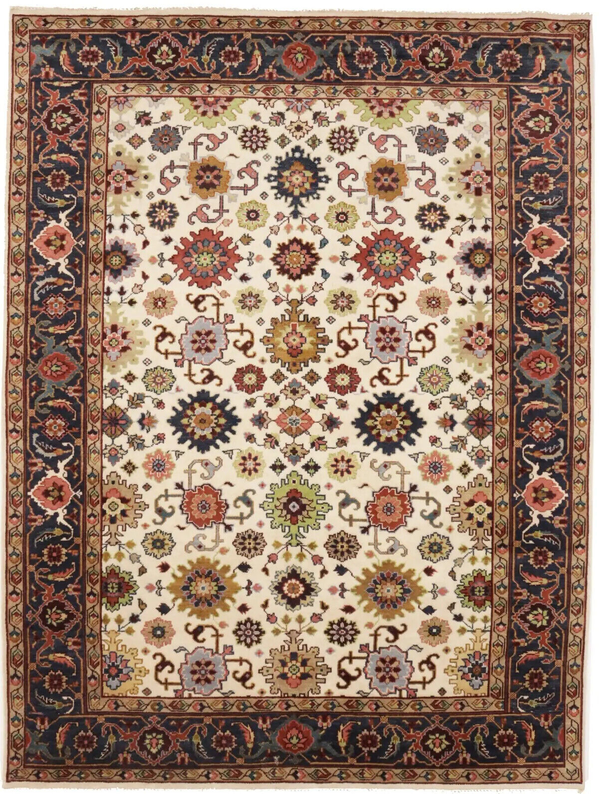 Handmade Vintage Oriental Rug Classic Design