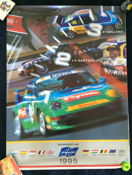 Original Vintage Rare Race Poster Porsche Super Cup 1995 993 Rs 4030Inch
