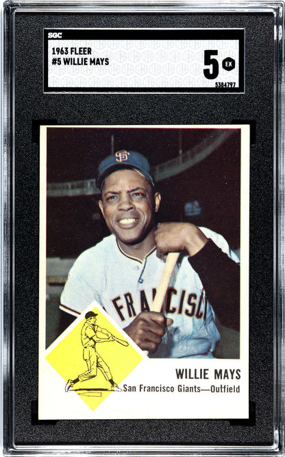 Willie Mays 1963 Fleer #5 Sgc 5