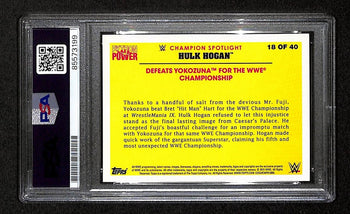 Hulk Hogan Signed/Auto 2015 Topps Wwe Champion