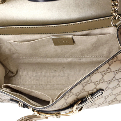 Gucci Emily Chain Flap Bag Guccissima Leather Medium