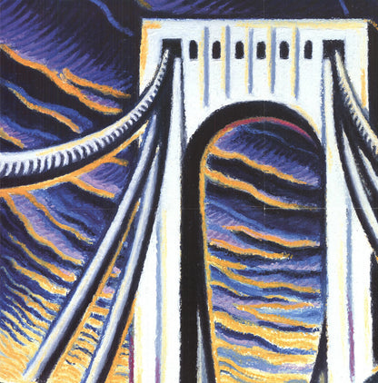 Anne Bascove Crossing The Bronx-Whitestone Bridge " Offset Lithograph