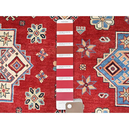 10'1"X13'9" Red Special Kazak Extra Soft Wool Hand Knotted Oriental Rug
