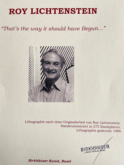 Roy Lichtenstein Lithograph Coa Signed Numbered