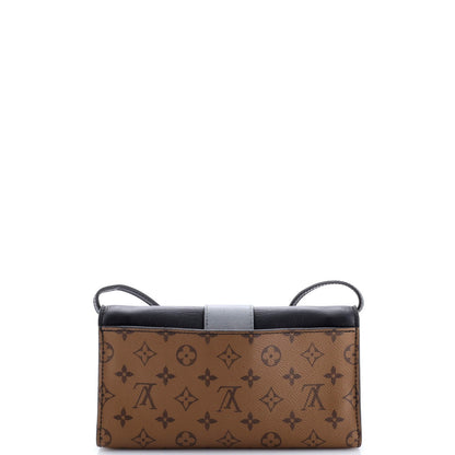 Louis Vuitton Column Clutch Reverse Monogram Canvas With Calfskin