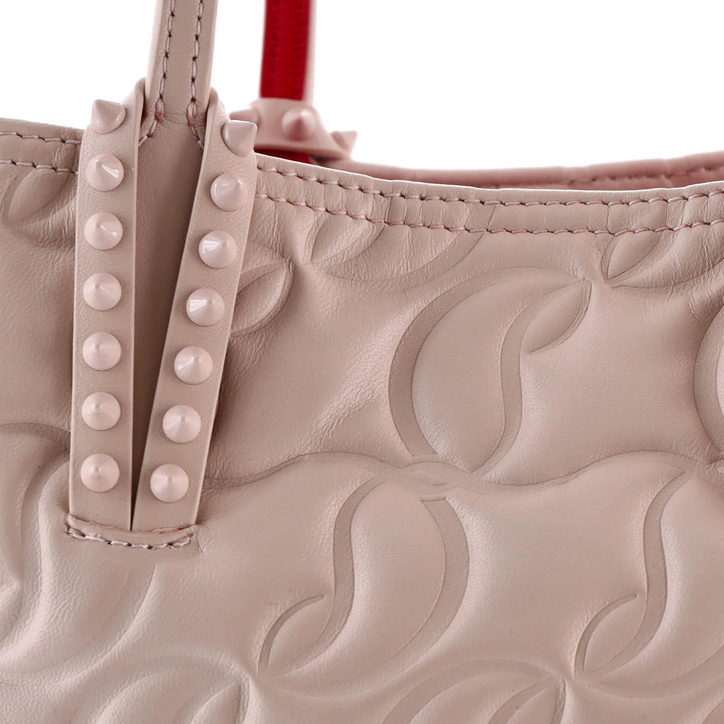 Christian Louboutin Cabata East West Tote Cl Embossed Leather Small