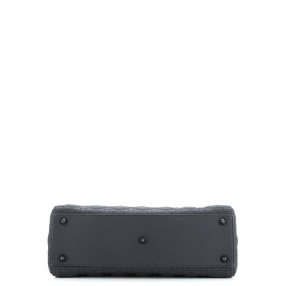 Christian Dior Ultra Matte Lady Dior Bag Cannage Quilt Calfskin Large