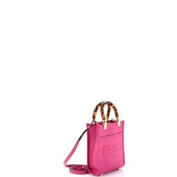 Fendi Sunshine Shopper Tote Leather Mini