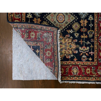 3'X5' Denim Black Karjihooz Design Natural Wool Hand Knotted Oriental Rug