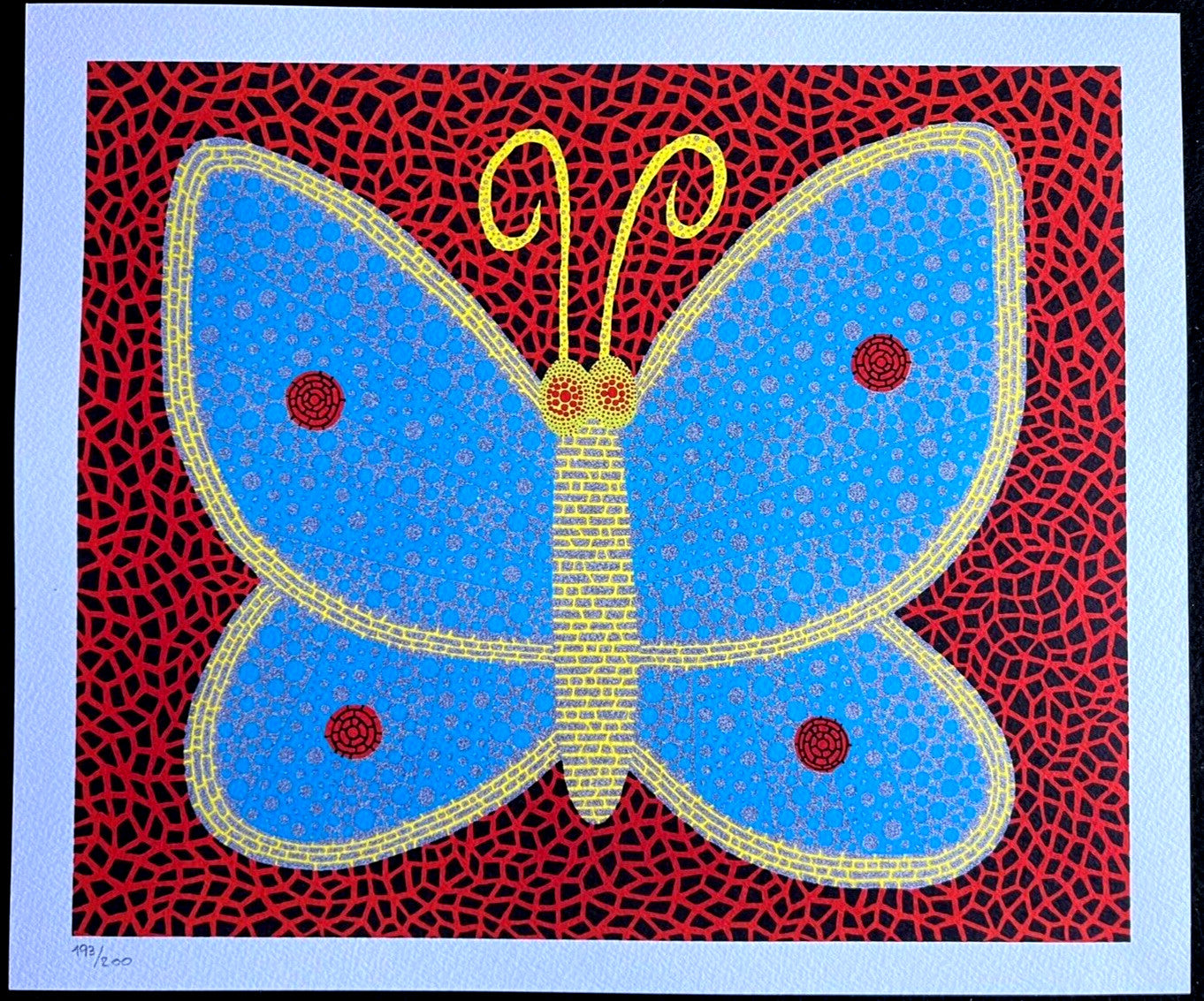 Yayoi Kusama "Butterfly" Lithograph Mori Museum Hand Numbered Coa