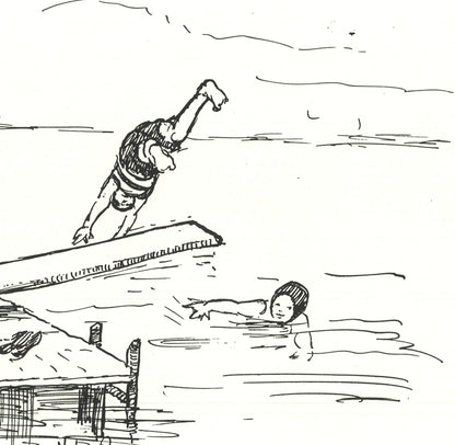 Yb Robinson Divers " Lithograph Contemporary