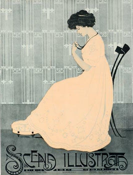 Scena Illustrata Arts Literature Music Woman In White By Giuseppe Anichini 1900