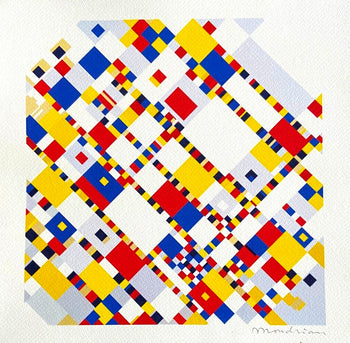Piet Mondrian Lithograph Coa Signed Op Numbered