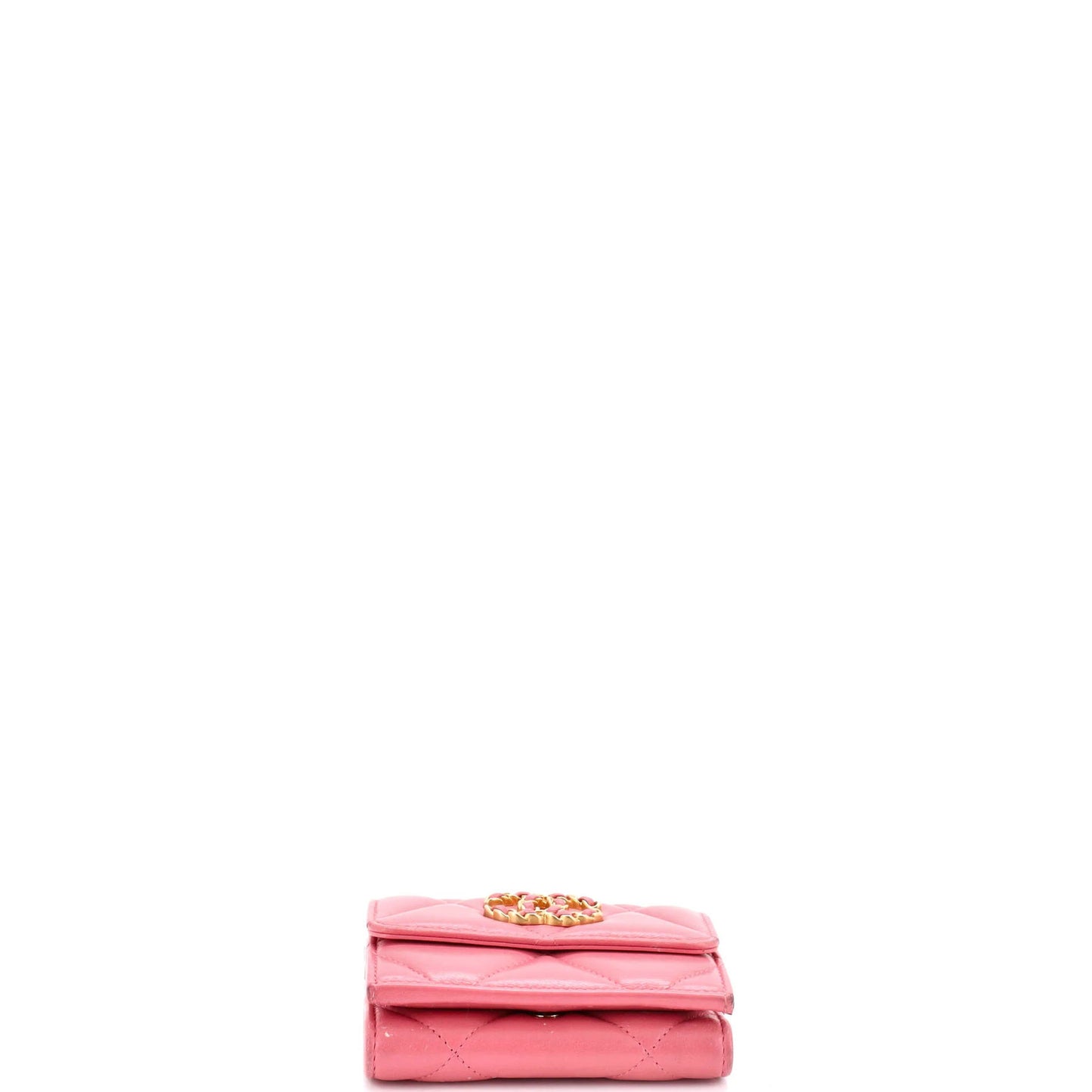 Chanel 19 Trifold Flap Wallet Quilted Lambskin Small