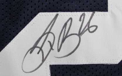 Saquon Barkley Signed/Auto Blue Custom Football