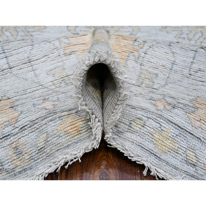 8'3"X10' Silver Chalice Gray Vegetable Dyes Angora Oushak Oriental Rug