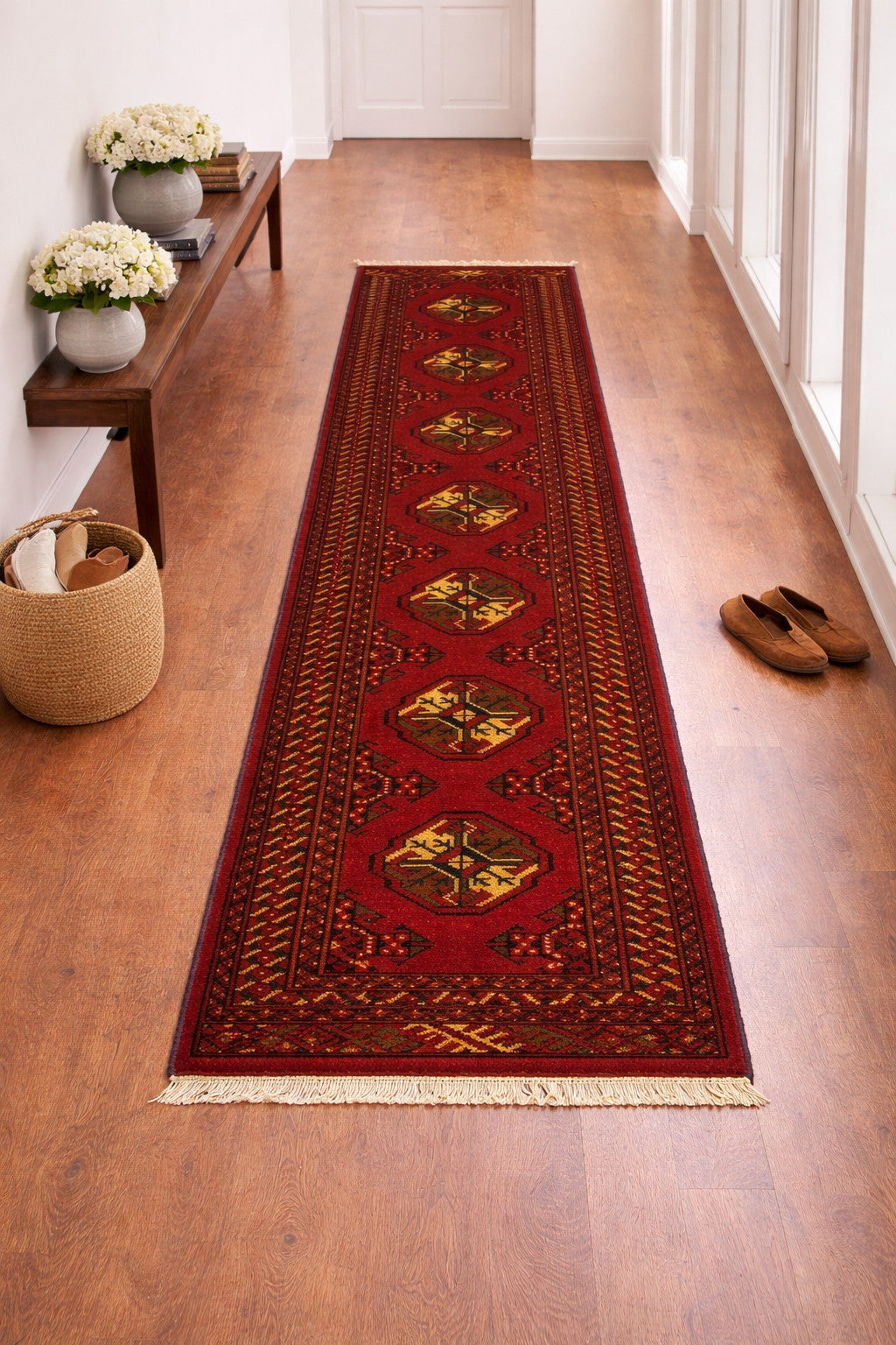 Handmade Farmhouse Tribal Design Runner Rug Oriental Hallway Carpet 2'4X9'7 ft